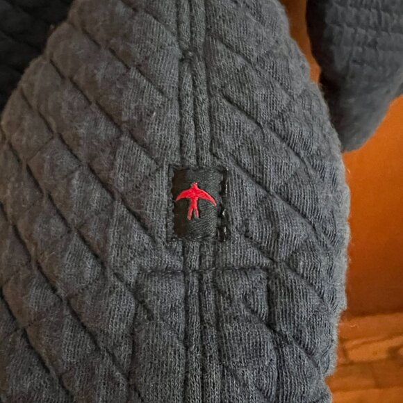 Navy Bubble Knit Shirt - Relwen - Long Sleeve Button Up - Men's Medium - Picture 5 of 8